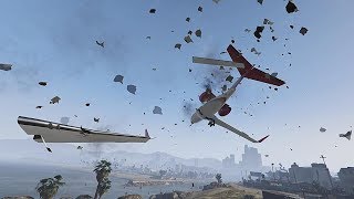 GTA 5 BRUTAL AIRPLANE CRASHES AND LANDINGS COMPILATION [upl. by Annasoh]