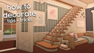 How to Decorate your House Builds in Bloxburg Tips amp Tricks [upl. by Eidoc302]