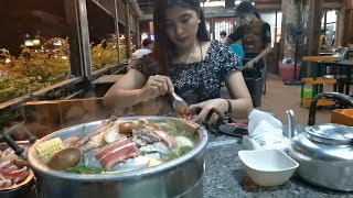 SHABU SHABU  Barbeue Hotpot in Laos  Kainan na  Best Hotpot in Laos [upl. by Idnam]