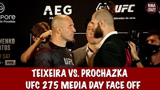 UFC 275 Glover Teixeira vs Jiri Prochazka Media Day Face Off [upl. by Doti396]