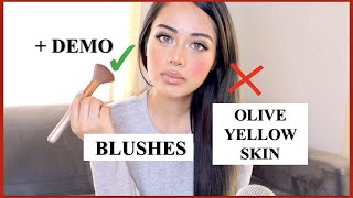 Olive  Yellow  Tan  Medium Skin Tones  What Blush Colours Look Best   Demo Tia Obed [upl. by Molton]