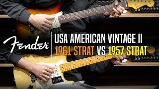 Fender USA American Vintage II 1961 Stratocaster VS 1957 Stratocaster Review No Talking [upl. by Essilem]