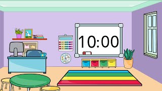 Classroom 10 Minute Timer  2 Minute Clean Up Timer [upl. by Tillfourd388]