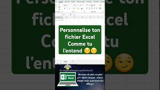 Voici comment personnaliser son fichier Excel en quelques secondes astuceexcel exceltips excel [upl. by Pope]