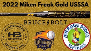 2022 Miken Freak Gold USSSA Maxload 12quot Slowpitch Softball Bat Review  Average Dudes Softball [upl. by Haon]