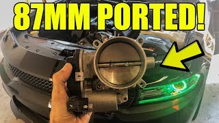 87MM CNC Ported Throttle Body First Looks  Install [upl. by Refinnaj]