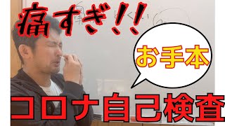 【痛すぎ】新型コロナの検査キットの使い方を実演！痛すぎて不整脈発作を起こしてます pcr 抗原検査 鼻綿棒 [upl. by Initof]