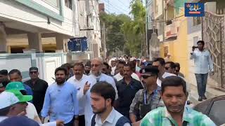 Asad Owaisi Holds Election Campaigning at Jaya Nagar Saraswati Nagar Etc Under Malakpet Assembly [upl. by Cinomod]