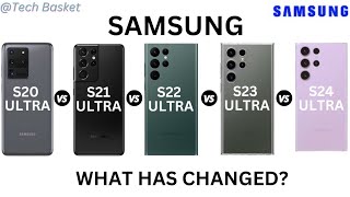 Samsung Galaxy S20 Ultra vs S21 Ultra vs S22 Ultra vs S23 Ultra vs S24 Ultra [upl. by Yhotmit417]