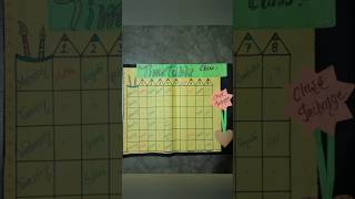 Time table chart for classroom  school time table chart ideas shorts [upl. by Krahling]