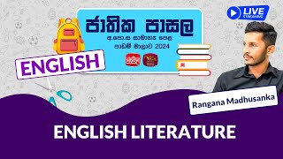 Jathika Pasala Live Stream  GCE OL 2023  English  202401 02  English Literature [upl. by Enilarac]