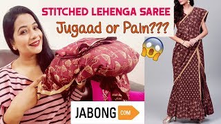 AKS Stitched Saree Review  Jabong Saree Review  Prettify By Surbhi [upl. by Ynavoj]