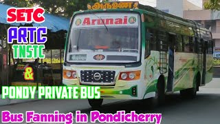 Bus Fanning TNSTC and Private Bus at Pondicherry PRTC Bus Stand busfans busstand [upl. by Llenor]