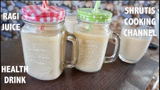 ragi juice  nachni amp badam shake  weight loss recipe  summer drinks  finger millet recipes [upl. by Galateah961]