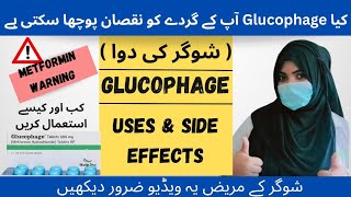 Glucophage tablet uses in urdu  istemal karne ka tarika  Glucophage could Damage your kidney [upl. by Marshall]