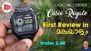 CASIO AE1200WH Malayalam Review  Casio Royale First review in Malayalam shorts casio watch [upl. by Ennej756]