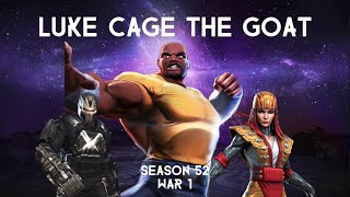 LUKE CAGE SMASHES WAR Season 52 Alliance War 1  GT40 vs INDA [upl. by Ainegul]