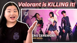 KISS OF LIFE Mark Tuan and more  2024 VALORANT Champions Opening Ceremony REACTION [upl. by Oicram]