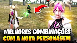 MELHORES COMBINAÇÕES DE HABILIDADES PARA JOGAR COM A NOVA PERSONAGEM NA ATUALIZAÇÃO DO FREE FIRE [upl. by Gunas]