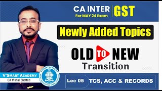 Lec 05  CA Inter IDT GST  🔥Newly Added Topics Ch 7 Place of Supply OLD to NEW Transition May2024 [upl. by Chil848]