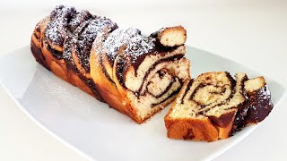 Chocolate Babka Rezept  Hefezopf mit SchokoladenNussFüllung [upl. by Burroughs]