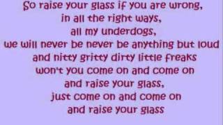 Pink  Raise your Glass lyrics [upl. by Quintina]