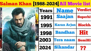 Salman Khan all movie listHit and flop all movie list Salman Khan Bollywood actor [upl. by Alitha]