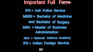 IPS full form MBBS full form MBA full form ISp full form [upl. by Kila]