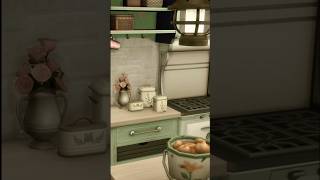 Green Country Kitchen  The Sims 4 Room Build  No CC [upl. by Landre549]