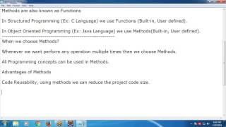 Java for Selenium Part 8 User Defined Methods in Java [upl. by Mcclees729]