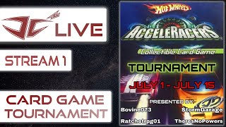 Hot Wheels Acceleracers Card Game Tournament  Stream 1 [upl. by Adiuqram603]