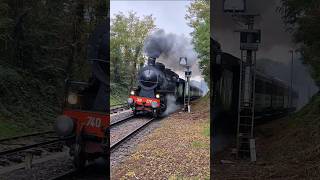 Treno a vapore Besanino Express della Fondazione FS per Lecco in Brianza steam train Dampfzug [upl. by Carn]