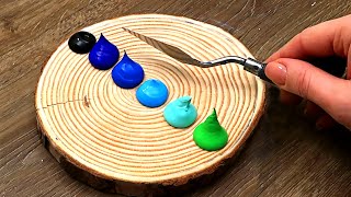 Abstract Wood painting  How to Make a Beautiful Painting [upl. by Zobkiw750]