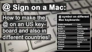 At sign on a Mac How to make the [upl. by Barina554]