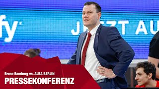 Pressekonferenz Brose Bambergs vs ALBA BERLIN 7667 [upl. by Durkee544]