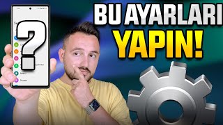 Android telefonlarda yapmanız gereken ayarlar [upl. by Haerb]