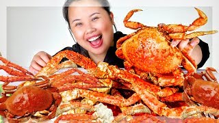 SEAFOOD BOIL KING CRAB LEGS  DUNGENESS CRAB MUKBANG 먹방  EATING SHOW [upl. by Lull]