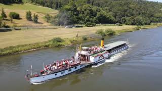 Raddampfer Kaiser Wilhelm in Bodenwerder 2022 [upl. by Hosbein]