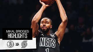 Mikal Bridges erupts for 42 points and 4 rebounds vs Trailblazers  1724 [upl. by Hannaoj]