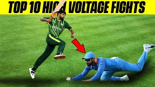 High Voltage Fights In Cricket Ever  MSJ CRIC TV HINDI [upl. by Yrokcaz]