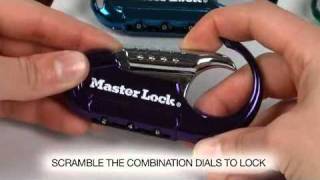 Operating the Master Lock 1548DCM Backpack Combination Lock [upl. by Viv]