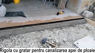 Canalizare apainstalare rigola cu gratar❗Renovare casa veche batrineascaCum adun apa din curte❓ [upl. by Eceinwahs739]