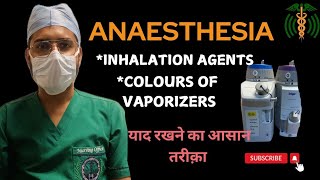 ANAESTHESIA ISOFLURANCESEVOFLURANCE INHALATION AGENTS amp COLOUR CODING [upl. by Gibert]