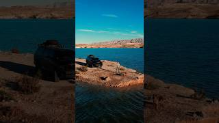 Epic Dispersed Camping Site At Lake Mead Nevada truckcamping overlanding campinglife [upl. by Neelyak]