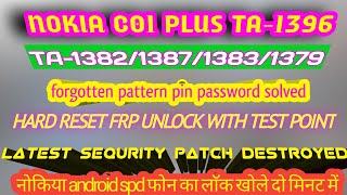 Nokia C01 Plus Ta1396 1382138713831379 Hard Reset  Frp Lock  With Unlock Tool Test Point [upl. by Yrdua]