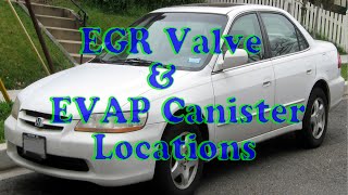 how to find EGR valve amp EVAP canister on Honda Accord [upl. by Stanwinn]