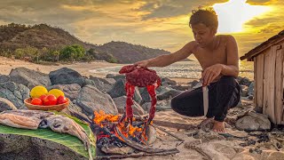 SURGANYA IKAN  4 HARI BERBURU KEPITING JUMBO CUMI amp BAKAR DI PANTAI TERSEMBUNYI [upl. by Anaidirib]