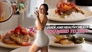 SIMPLE QUICK AND EASY MEALS  WHAT I EAT IN A DAY  Krissy Cela [upl. by Yde177]