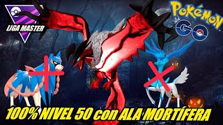 ¡Ni las Hadas lo detienen YVELTAL 100 NIVEL 50 con ALA MORTÍFERA en LIGA MASTER  Pokemon Go Pvp [upl. by Akihsal]