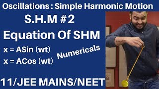 Oscillations  SHM 02  Equation for Simple Harmonic Motion  SHM EquationJEE MAINSNEET [upl. by Seugirdor52]